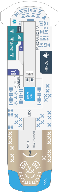 Choose your cabin on Deck 9             