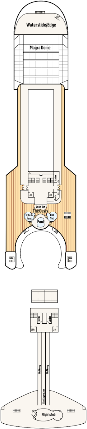 Choose your cabin on Deck 17/18             