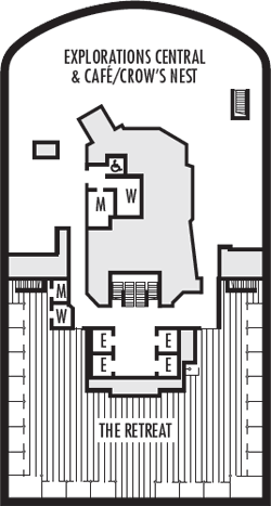 Choose your cabin on Observation Deck             