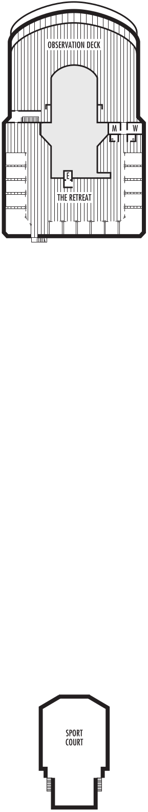 Choose your cabin on Sports Deck             