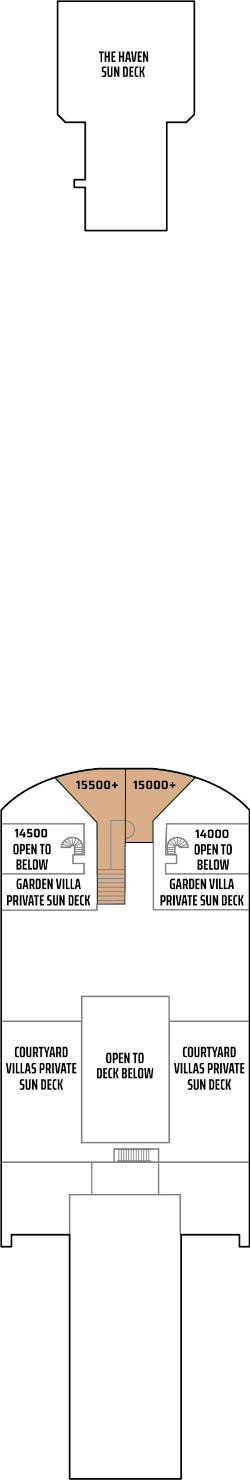 Choose your cabin on Deck Fifteen             