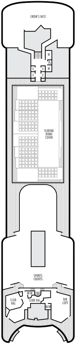 Choose your cabin on Sports Deck             