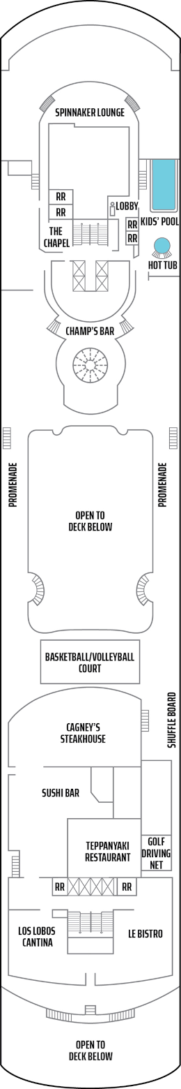 Choose your cabin on Sport Deck             